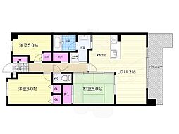 レスタージュ京都ウエストシティゲート 3LDKの間取図画像