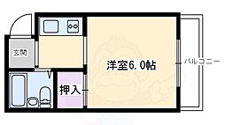 アビタサノ 1Kの間取図画像