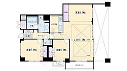 サンメゾン烏丸御池ザ・ゲート 3LDKの間取図画像