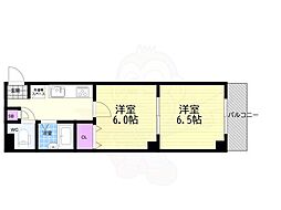 シャンポール御所南 2Kの間取図画像