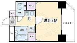プレサンス京都駅前 1Kの間取図画像