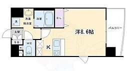 プレサンス京都烏丸NEXT ワンルームの間取図画像
