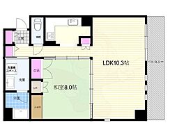カーサ葵 1LDKの間取図画像