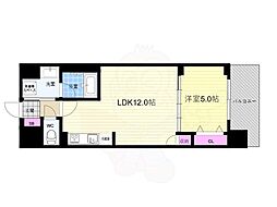 ベラジオ雅び京都三条通 1LDKの間取図画像