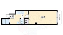 ベルステージ東山 1Kの間取図画像