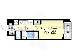 京都市上京区革堂前之町マンション 1Kの間取図画像