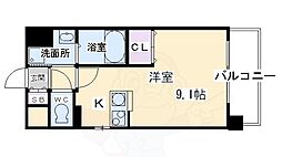 ドゥドリーム寺町 1Kの間取図画像