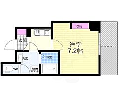 マインズ・コム四条大宮 1Kの間取図画像