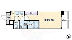 インベスト京都修学院 1Kの間取図画像