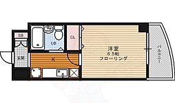 堀川岡本ビル 1Kの間取図画像