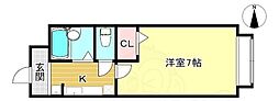 あゆま邸 1Kの間取図画像