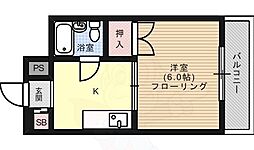 ハイツ北野 1Kの間取図画像
