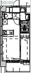 Alivis Shimo-Shinjo SoL TERRAC 1LDKの間取図画像