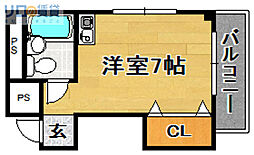 ムーンライト大桐 ワンルームの間取図画像