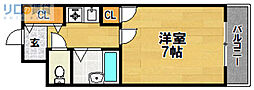 シャルム橋本3 1Kの間取図画像