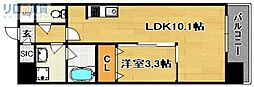 スプランディッド大阪EAST 1LDKの間取図画像