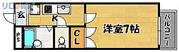 エスポワール大桐 1Kの間取図画像