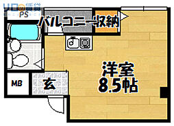 プレアール井高野 ワンルームの間取図画像