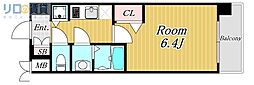 ADVANCE新大阪WESTGATE2 1Kの間取図画像