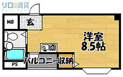 プレアール井高野 ワンルームの間取図画像