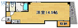 ハイツ上新小松 ワンルームの間取図画像