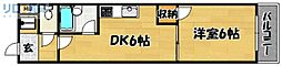 フローラル井上 1DKの間取図画像