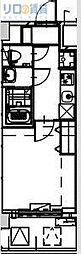 Alivis Shimo-Shinjo SoL TERRAC 1Kの間取図画像