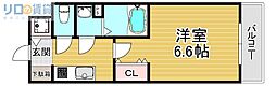 S-RESIDENCE上新庄beat 1Kの間取図画像