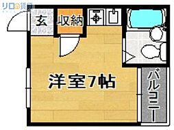 暁マンション ワンルームの間取図画像