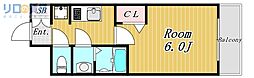 プレサンス新大阪ザ・シティ 1Kの間取図画像