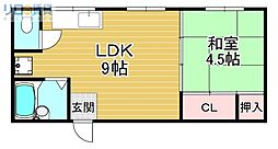 池美マンション 1LDKの間取図画像