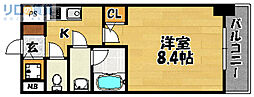 クレアートアドバンス北大阪 1Kの間取図画像