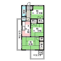 池上ビル 3Kの間取図画像
