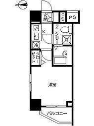 スカイコート川崎西口 1Kの間取図画像