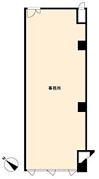 チサンマンション仙台3 ワンルームの間取図画像