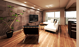 グランドヒルズ岡崎神宮道 2LDKのリビング/ダイニング