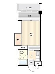 ヴィラ椿3号館 1Kの間取図画像