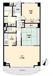 強羅スカイヴィラ 2LDKの間取図画像