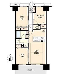 プレサンスロジェ和歌山 2SLDKの間取り