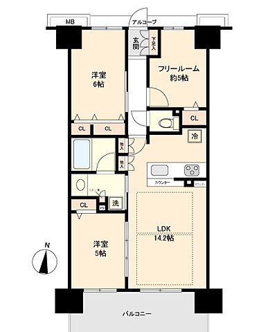 間取り プレサンスロジェ和歌山 6階/-