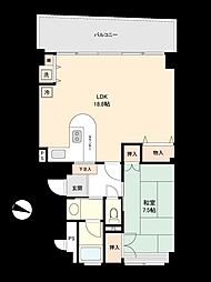 ロイヤルヴァンベール大山II番館 1LDKの間取り