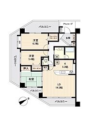レーベンハイム小平ラルレーヴ 3LDKの間取図画像