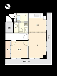 ＡＳハイライン 1LDKの間取り