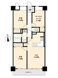 間取図画像 2SLDK