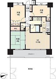 クリオ武蔵砂川壱番館 3LDKの間取り