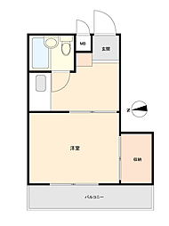 アローハイツ上北沢 1Kの間取り