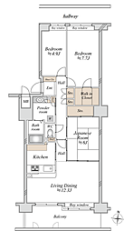 東急ドエル・ステージ21センターコート弐番館 3LDKの間取り