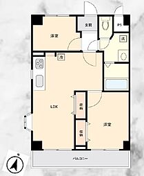 ライオンズマンション東海大学前 2LDKの間取り
