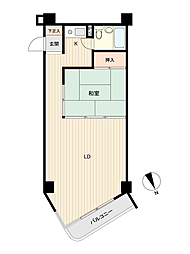 ライオンズマンション油壺 1LDKの間取図画像