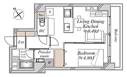 間取図画像 1LDK
